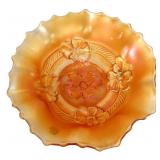 Dugan marigold carnival 7.5in apple blossom bowl