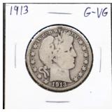 1913 barber half dollar