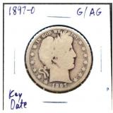 1897O barber half dollar