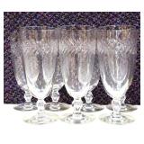Lot of 7 clear footed stemware