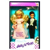 1990 Wedding Day Kelly & Todd Barbies in org box