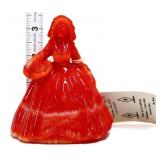 Boyd red/white slag Leona colonial lady figure