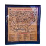Framed 16.5x18.5 Civil War Battlefield picture
