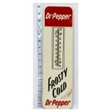 Vtg metal 13.5in Dr Pepper Frosty Cold thermometer