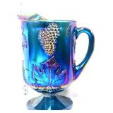 Vintage blue carnival 10in pitcher