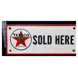 Cast iron Texaco Sold Here plaque