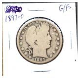 1897O barber half dollar