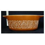 Vntg Pyrex 475 brown woodland casserole dish