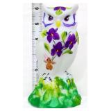 Fenton 6in white spring is coming owl figure