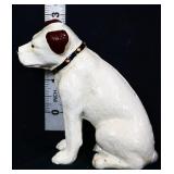 Cast iron 3in white Nipper dog bank