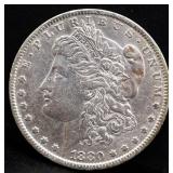 1880O Morgan silver dollar