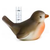 Fenton satin brown/peach robin figure