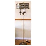 Vintage metal floor lamp w/ metal shade