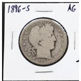 1896S barber half dollar