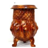 Metal 12in tri footed planter