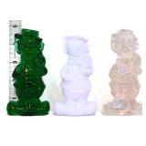 Lot of 3 Mosser happy/sad clown figures