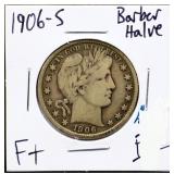 1906S barber half dollar
