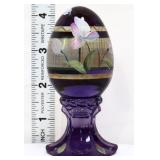 Fenton purple egg with flowers