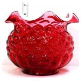 Fenton 6in cranberry artichoke vase