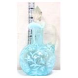 Fenton blue opalescent daisy & fern cruet