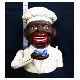 Cast iron mechanical americana chef bank