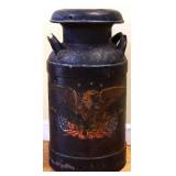 Vintage black milk can