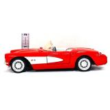 Die cast red 1957 Corvette
