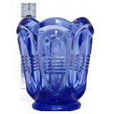 Fenton periwinkle barred teardrop match holder