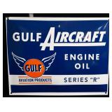 Porcelain Gulf Aircraft Oil sign