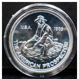 1 troy ounce Engelhard Prospector silver round