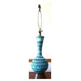 MCM aqua blue lamp, no shade