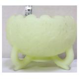 Fenton custard 3 toed  rose bowl