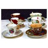 Lot of 6 estate cup & saucer sets