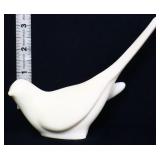 Fenton white satin bird of happiness figure