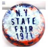 1971 NY State Fair art glass paperweight