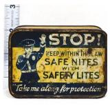 Vntg Safe Nites Safety Lites Bulb tin