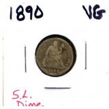 1890 seated liberty dime