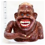 Cast iron mechanical Happy Sasquatch bank