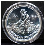 1 troy ounce Engelhard Prospector silver round