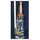 Glass Power Lube oil bottle w/ lid