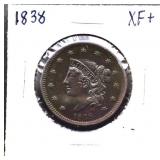 1838 large cent