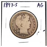 1897S barber half dollar