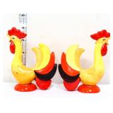 Pair vntg Holt Howard rooster salt/pepper shakers