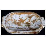 White wood biscuit dough bowl