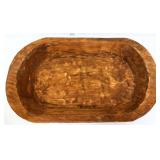 Wood 19.5in long dough bowl