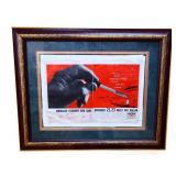 Framed 33x28 Mobilgas paper advertising NO SHIP