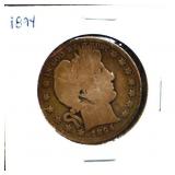 1894 barber half dollar