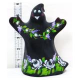 Fenton 6in black ghost, M Caplinger signed