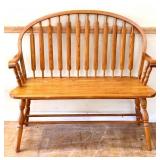Oak arrow back bench