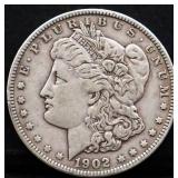 1902 Morgan silver dollar